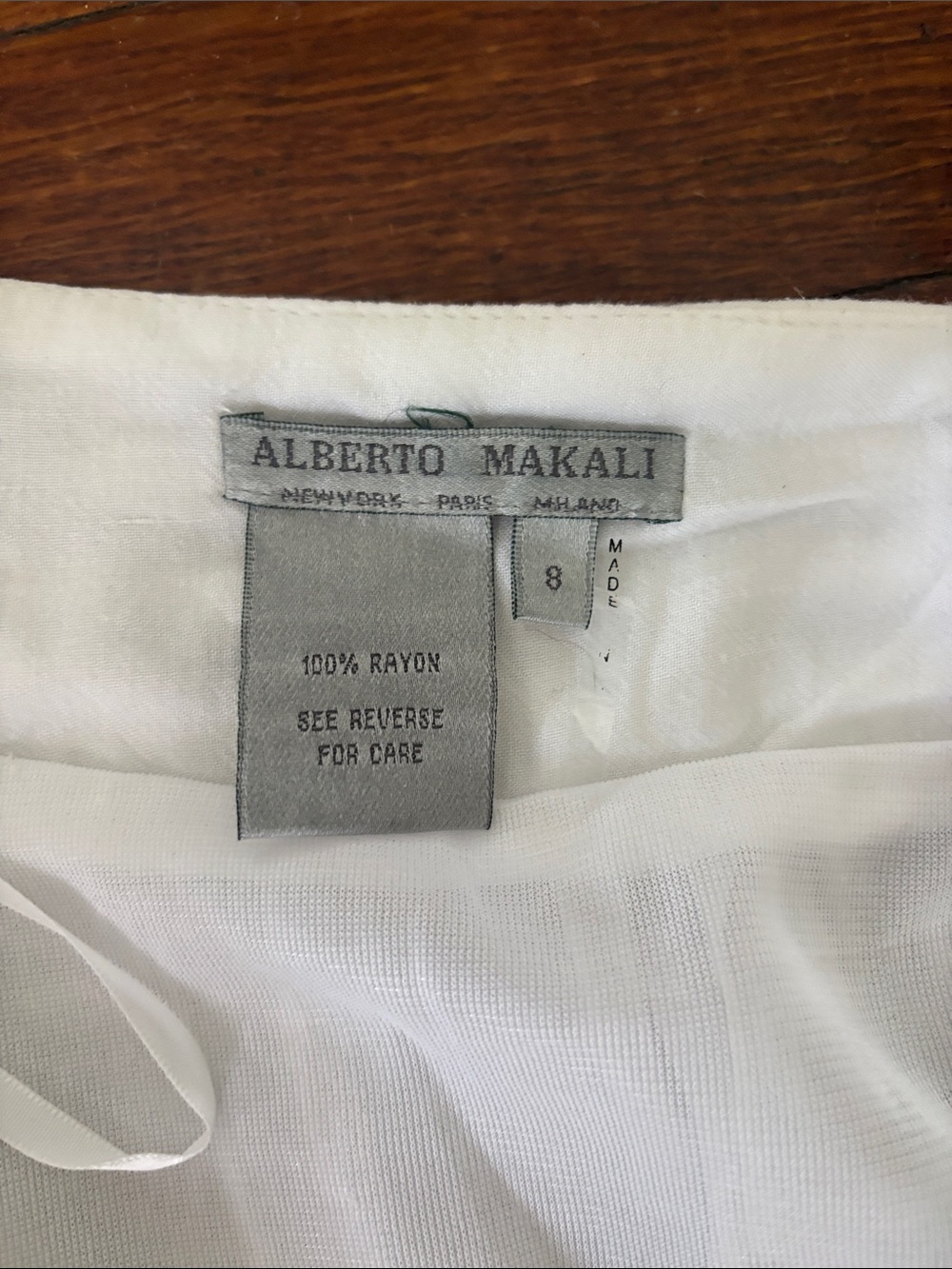 alberto malaki white midi skirt